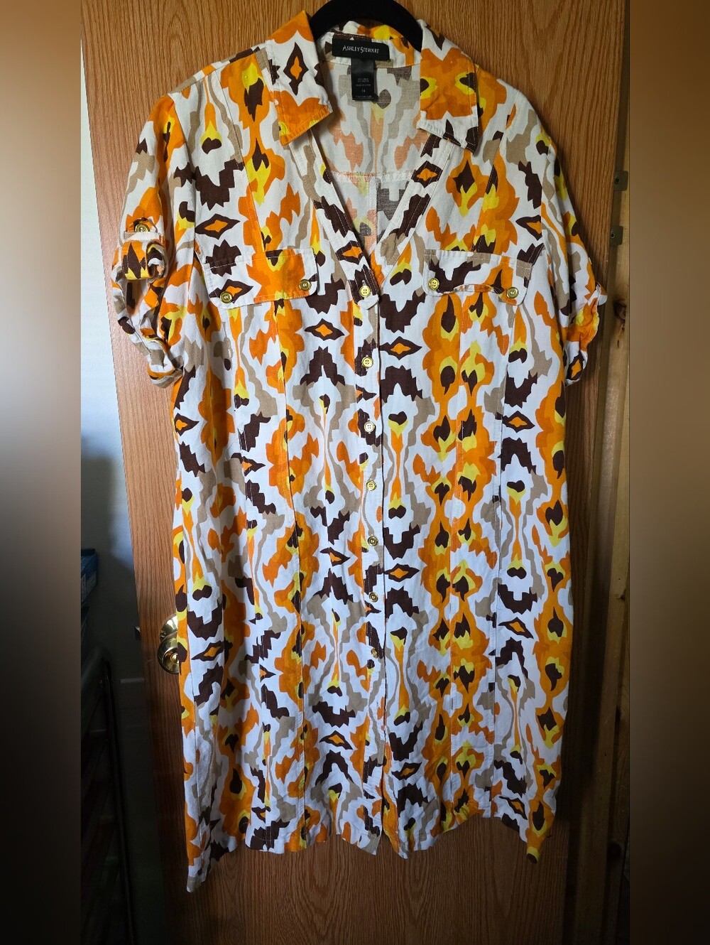 Ashley Stewart Plus Size Fall Colored Dress